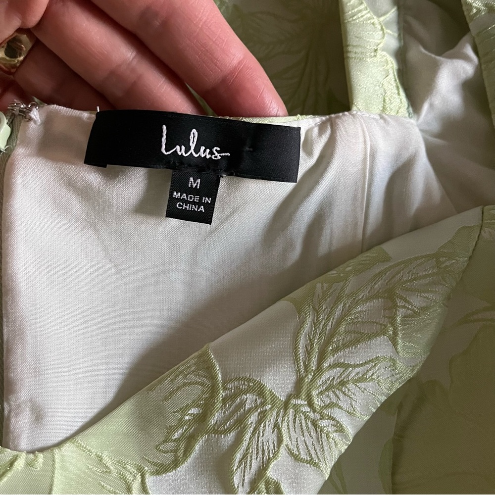Lulu's Light Green Floral Mini Dress - Picture 4 of 12